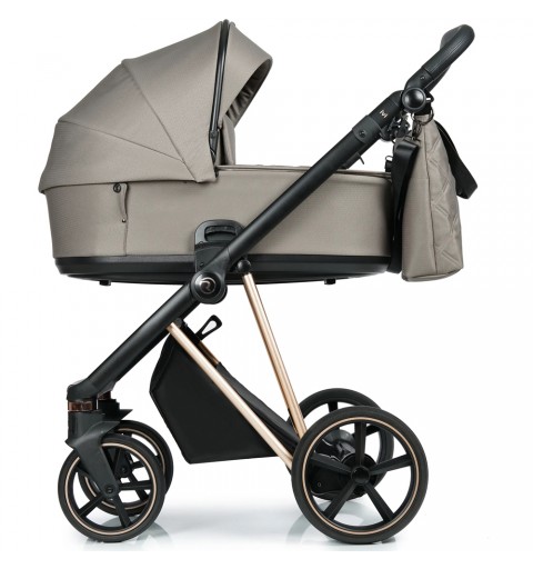 Roan IVI 2.0 - wózek wielofunkcyjny, zestaw 2w1 z opcją 3w1 i 4w1 | Mocca Rose Gold